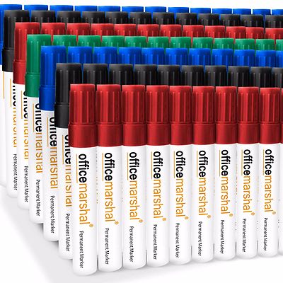 Office Marshal  Profi Permanent Marker 3000 Stifte 5 Farben XXL Set PREISHIT XXL
