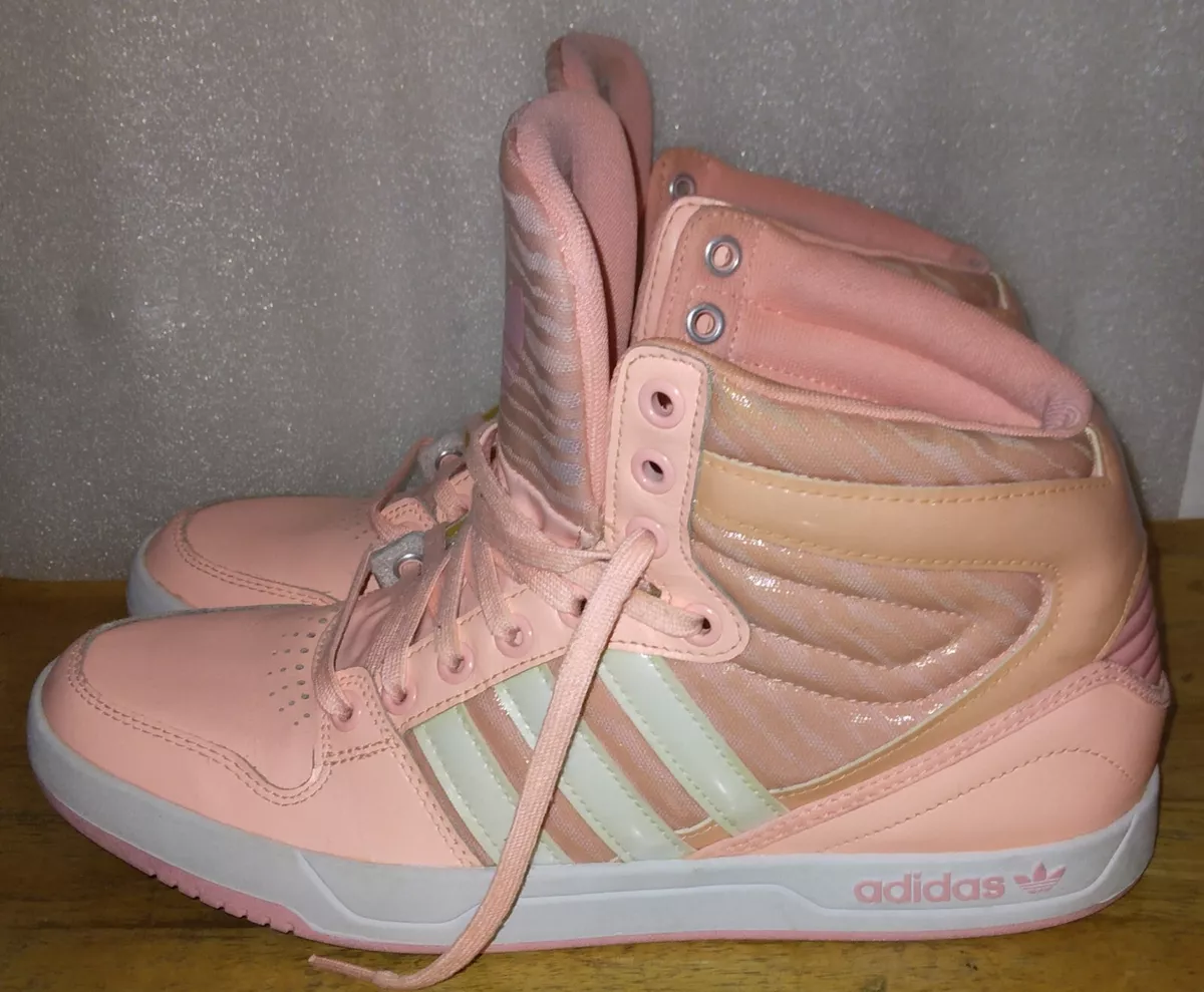Adidas Originals Cour Femme Attitude Glow Coral Blanc Lueur Rose. Taille 10