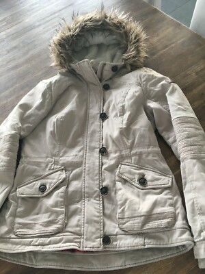 Parka Jacke Parka Beige Mit Fell Hollister Winterjacke Parka Beige