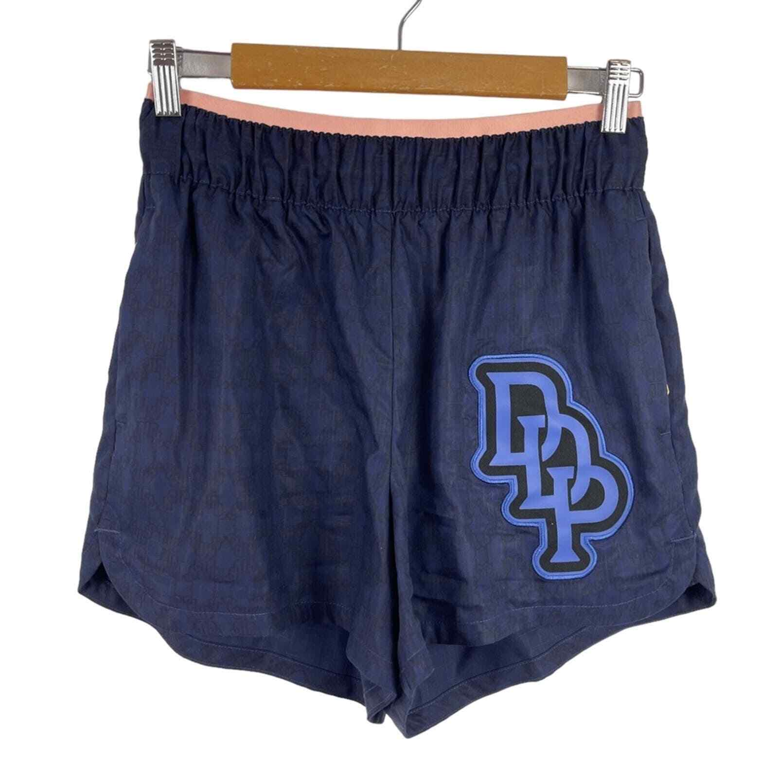 Puma x Dapper Dan Women's Jacquard Athletic Shorts Navy and Pink Size Small image 2