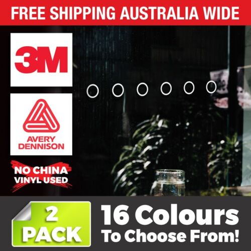 CIRCLE DOOR HAZARD PROTECTION DECALS STICKERS SAFETY GLASS SLIDING DOOR WINDOW - Picture 3 of 4