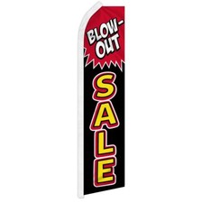 "BLOW-OUT SALE" advertising super flag swooper banner business deal discount