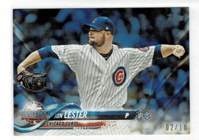 2018 TOPPS MINI BLUE US30 JON LESTER #d 02/10 - CHICAGO CUBS