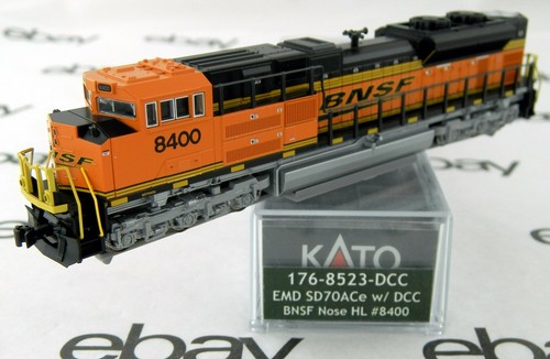 N Scale EMD SD70ACe Locomotive w/DCC - BNSF "Swoosh" #8400 - KATO #176-8523-DCC