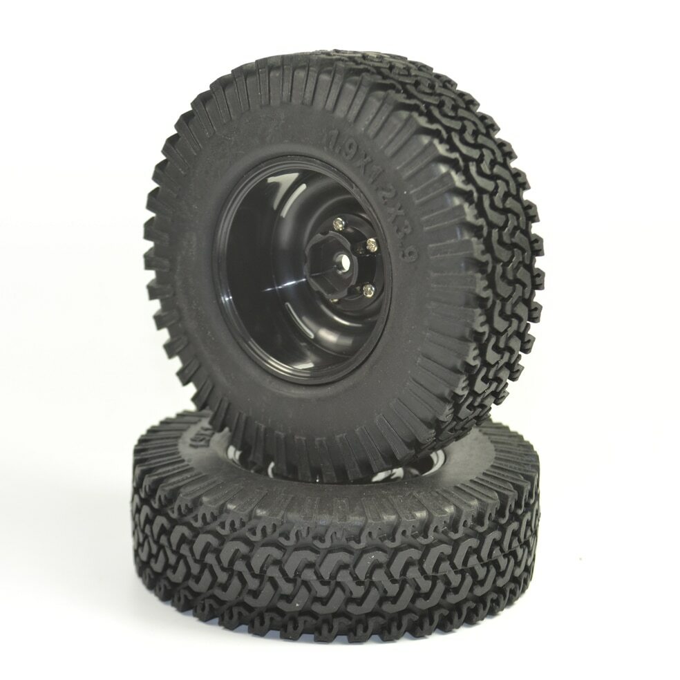 4x Rock Crawler Tires 98MM &  Wheel Rim 1.9" Inch Hex 12mm for 1/10 Scale RC Car