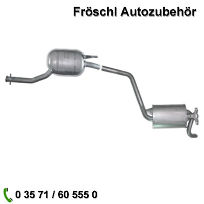 komplette Auspuffanlage ab KAT für Mercedes 190 W201 200E a*