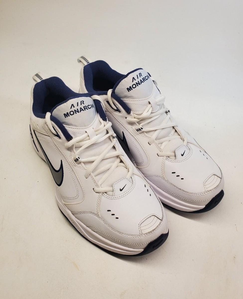 「美品」Nike Air Monarch IV \"White Navy\" Nike Men's Air Monarch IV Cross Trainer - White/Navy, Size