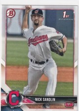 2018 BOWMAN 1ST RC NICK SANDLIN CLEVELAND INDIANS FIRST ROOKIE S2737