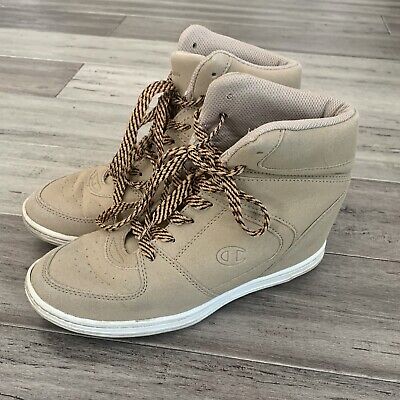 Champion Women Size 8.5 Hidden Wedge Heel Sneaker Shoe Lace Champion Women Size 8.5 Hidden Wedge Heel Sneaker Shoe Lace