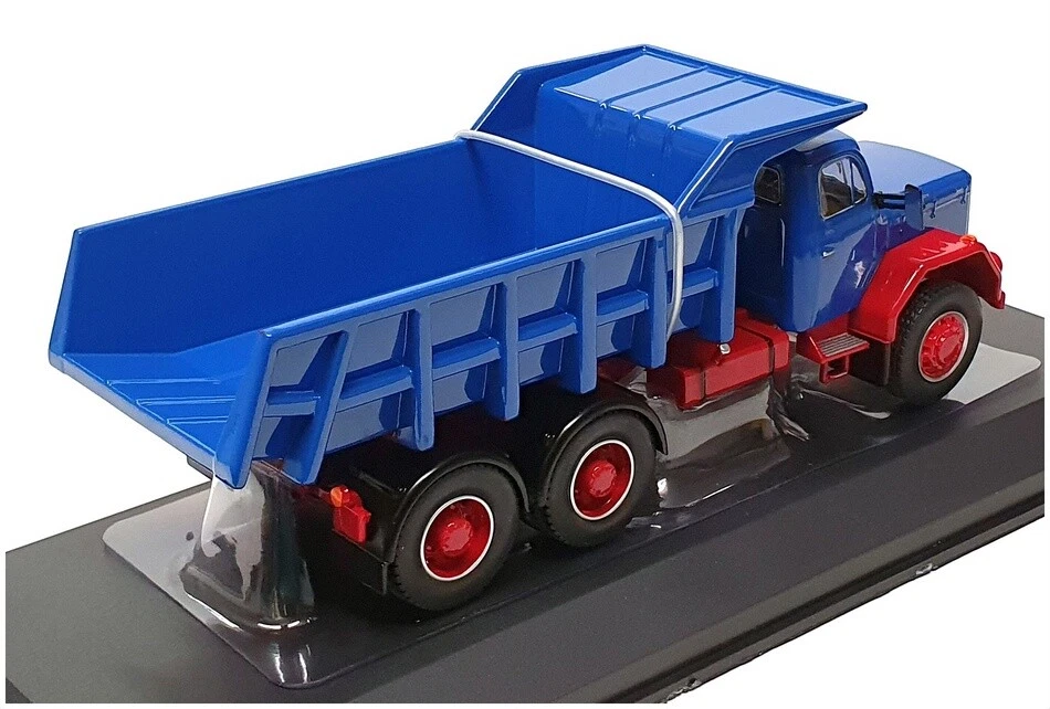 Ixo 1/43 Scale Diecast TRUD004 - Magirus Jupiter 6x6 Dump Truck - Blue/Red - Image 2 of 4