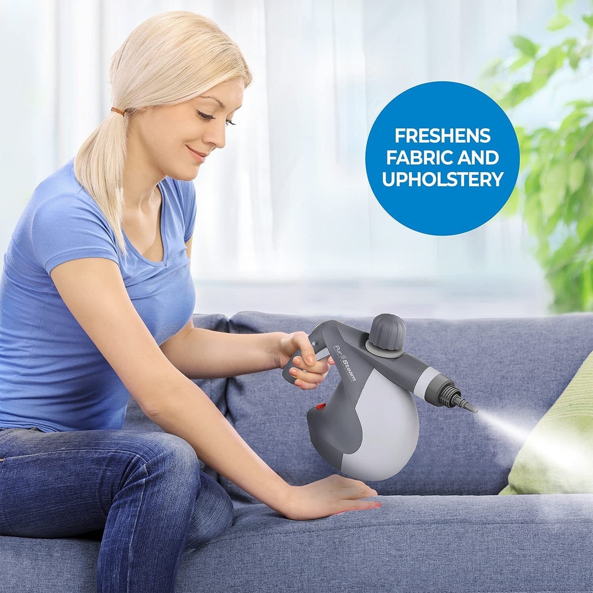 PurSteam Handheld Pressurized Steam Cleaner 9 Tools Car Leather