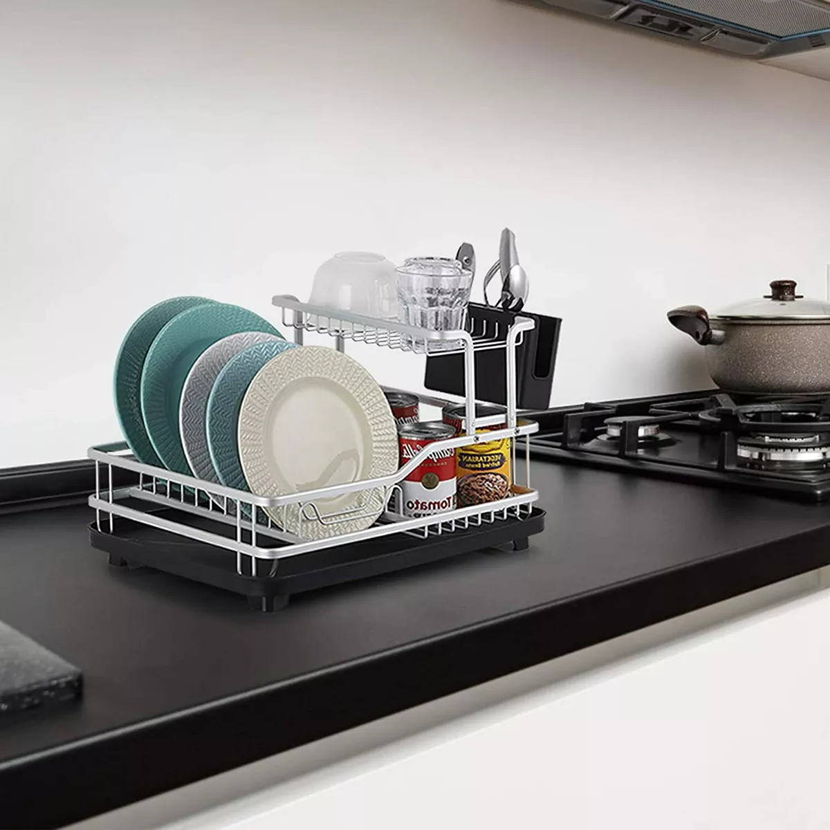 Double layer aluminum dish rack