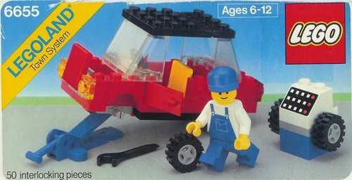 LEGO Legoland Set 6655 Auto Car Tire Repair - Picture 1 of 1