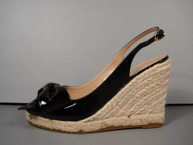 Valentino black wedge best sale espadrilles