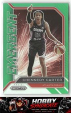 2021 Panini Prizm WNBA #4 Chennedy Carter Emergent Prizms Green