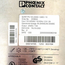 Phoenix Contact QUINT POWER QUINT-PS-100-240AC/24DC/10 24VDC 10A DIN Rail