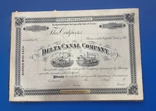 Delta Canal Co Stock 1890’s Unissued Land Development Co Lake Cty Region Florida