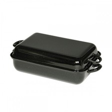 Riess Padella Coperchio 32x22cm Smalto Professionale Serie Classic Stampi da Forno e Arrosto