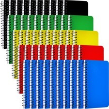 50 Pack Small Spiral Notebooks 5 x 3 Inch Memo Note Pad College Ruled Pocket Not