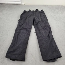 Polar Edge Snow Ski Overalls Mens XXL 2XL Black Zip Pockets meas 38x32