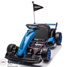 24V Ride-On Electric Drift Go Kart for Kids 6-12,Dual Motors - 8.5MPH Max 135lbs