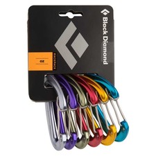 Black Diamond OZ Rackpack 6-Pack Set of Rock Climbing Wiregate Carabiners for...