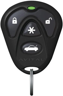 Avital 7143L 1-Way 4 Button Replacement Remote BLK 
