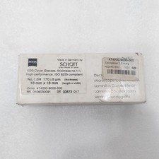 Zeiss 474030-9000-000 Microscope Cover Glasses, Qty 1000, Thickness no. 1   