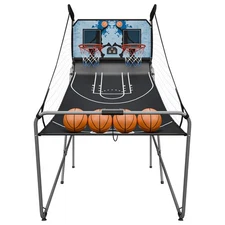 Foldable Indoor Basketball Arcade Game Double Shot 2 Player Electric Scoreboard