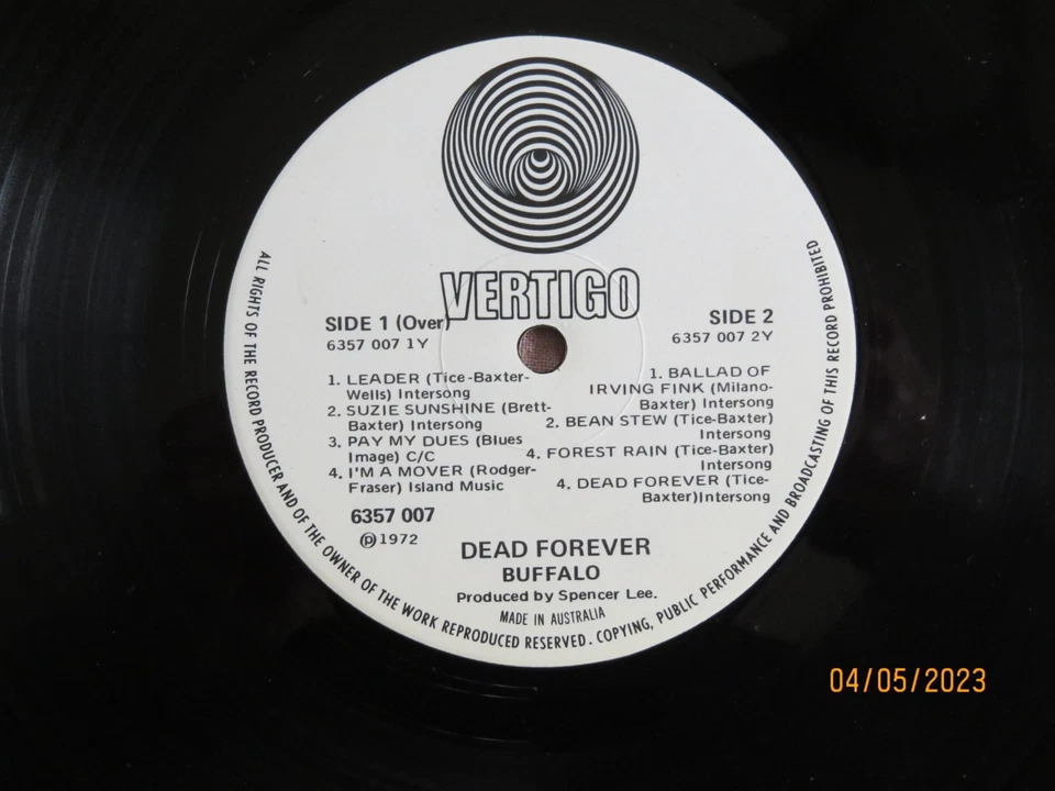 Buffalo - Dead Forever - 1972 Vertigo swirl label LP - Image 2 of 4
