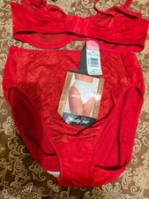 Vintage Vanity Fair Satin Bra Panties Set Size 36D And Panties L