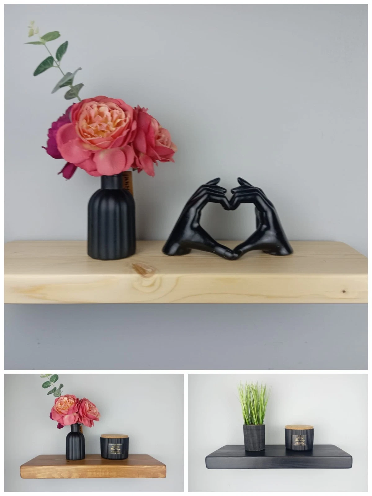 Chunky Rustic Floating Shelf Solid Wood 17.5cm Deep Handmade Invisible Supports
Opens in a new windo