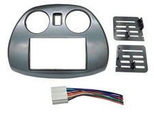 Radio Stereo Double 2 Din Dash Install Kit Mount Trim Bezel w/Wiring Harness...