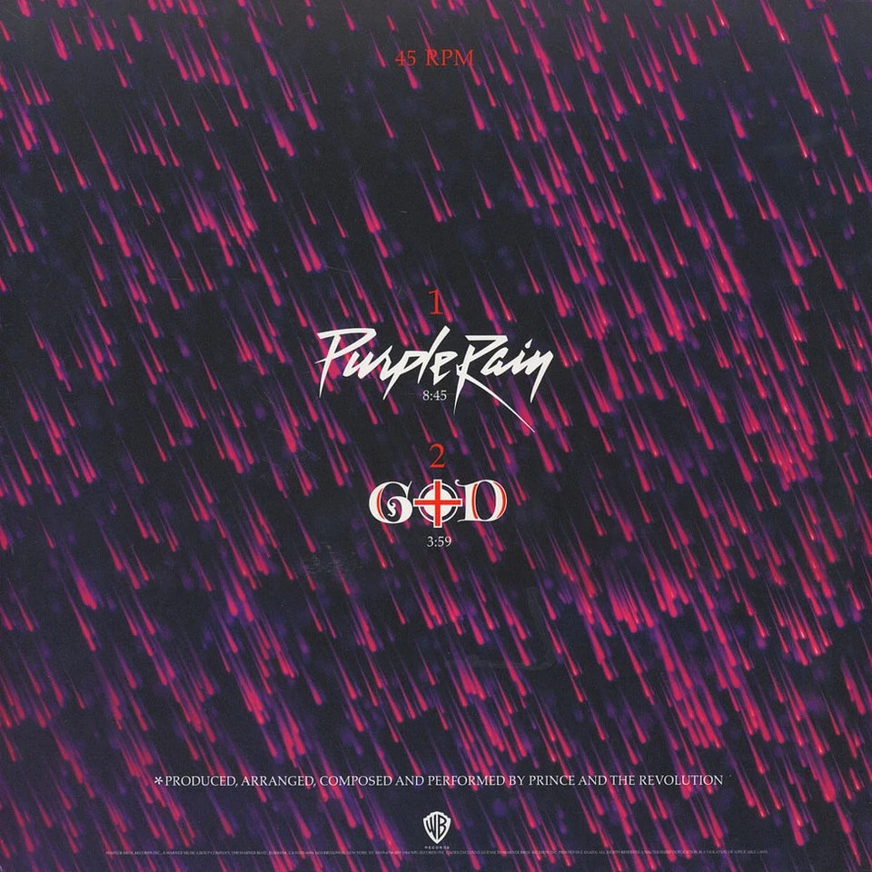 Prince - Purple Rain (Vinyl 12" - 1984 - EU - Reissue) - Bild 2 von 2