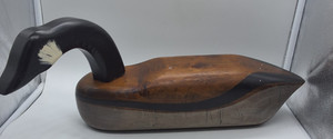 Vtg 21" Canada Goose Decoy Country Pleasures Hand Carved Painted Wood Folk Art