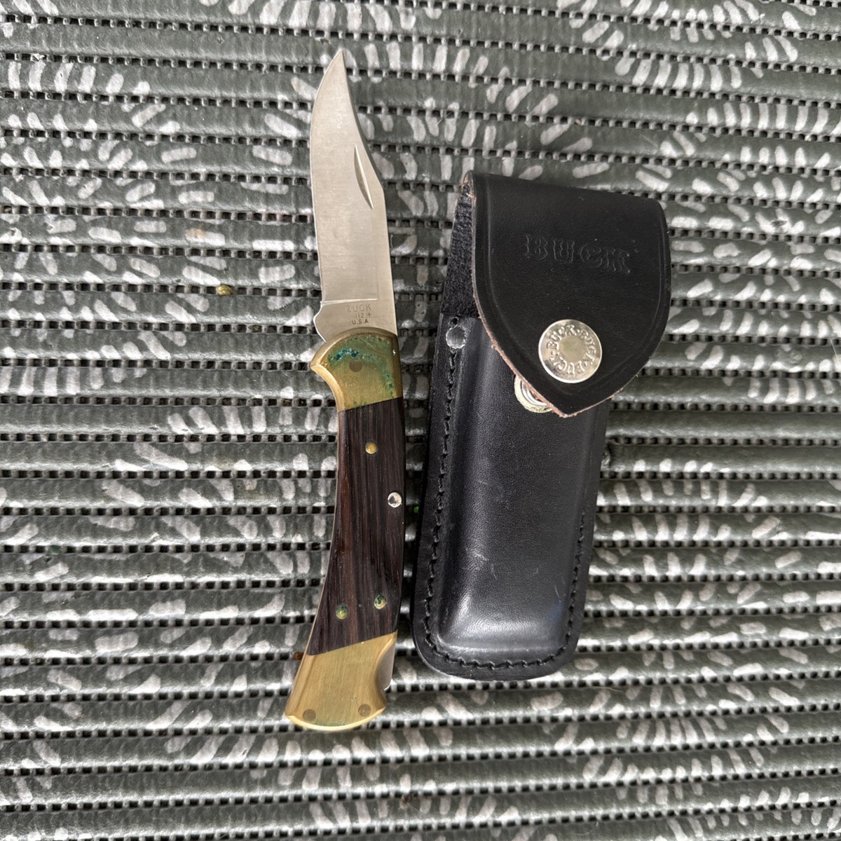 Vintage Buck Folding Knife 112 + USA W/ Sheath. | eBay