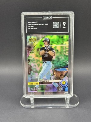1999 Upper Deck Ionix Techno Mike Piazza Mets R80 Reciprocal /100 TAG 9
