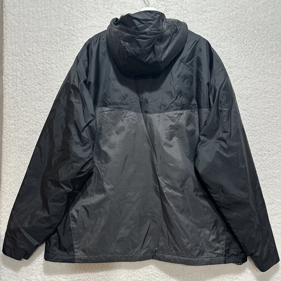 Columbia Black/Grey Glennaker Sherpa Lined Full Zip Hoodie Jacket Size 4XT TALL - Image 2 of 4