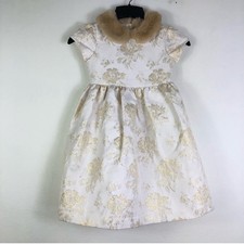 JANIE AND JACK METALLIC FLORAL JACQUARD DRESS 6-12M NWT 114.00 CREAM AND SUGAR