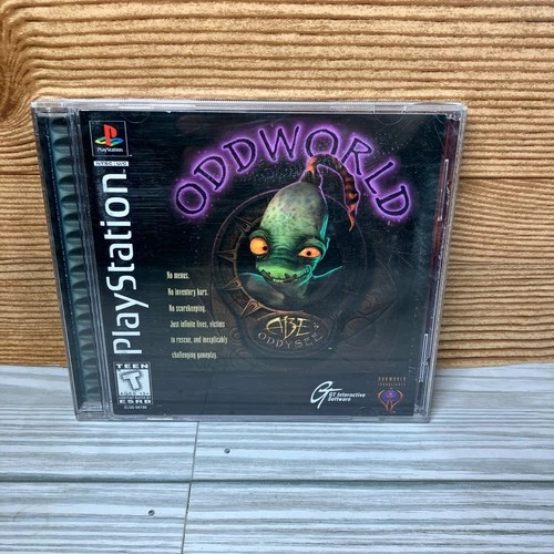 Oddworld Abe's Oddysee Sony Playstation PS1 1997 Video Game Complete Box Manual 