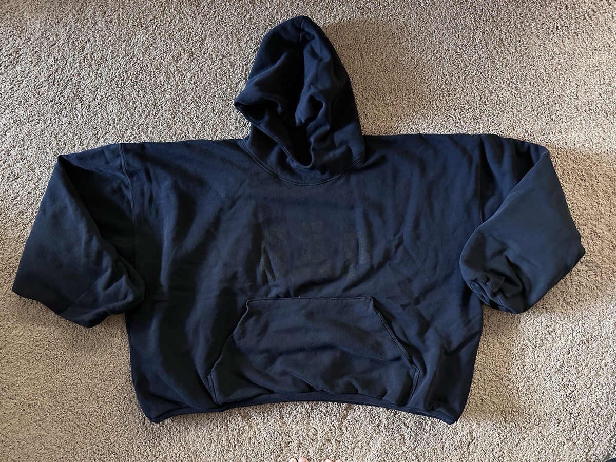 Size M fits XL - Yeezy Gap Sample Dove Hoodie Double Layer Black