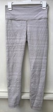 Athleta High Rise Jacquard Chaturanga 7/8 Tight Leggings Beige Womens Size S