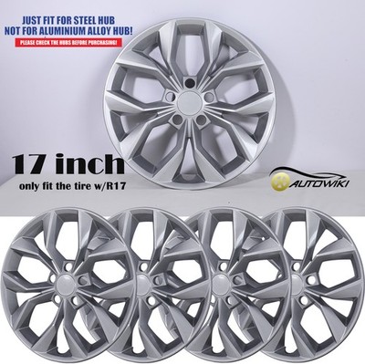 17'' Set Of 4 Hubcaps Wheel Rims Cover For 2023-2026 HONDA CR-V LX model Snap-On