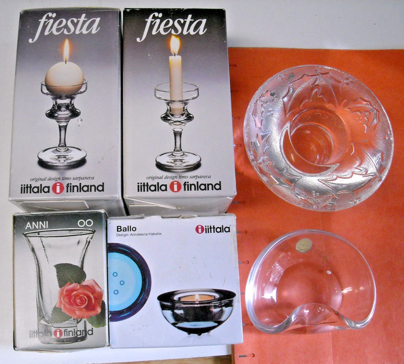 Scandinavian glass & crystal collection Iittala Orrefors Haviland all stickered