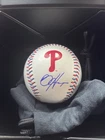 Bryce Harper Signed Philadelphia Phillies Logo Baseball Fanatics Under Wraps