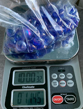 11 oz FLAT SWIRL BLUE GLASS MARBLES