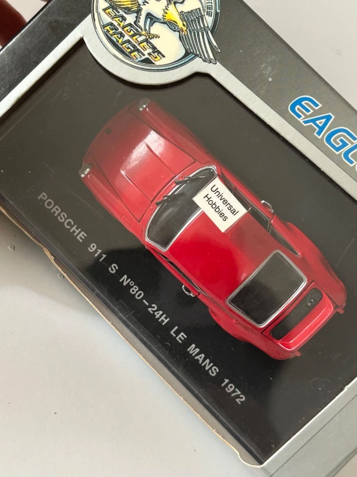 Eagle’s Race 1:43 Porsche 911 S #80 Le Mans modelo diecast pasatiempos universales Foto 2 de 4