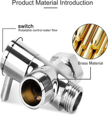 Bidet T Adapter with Shut-off Valve: 3 Way Brass T-valve for Bidet 7/8 X 7/8 ...