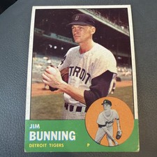 1963 Topps Jim Bunning #365 Detroit Tigers Philadelphia Phillies 2 Perfect Games