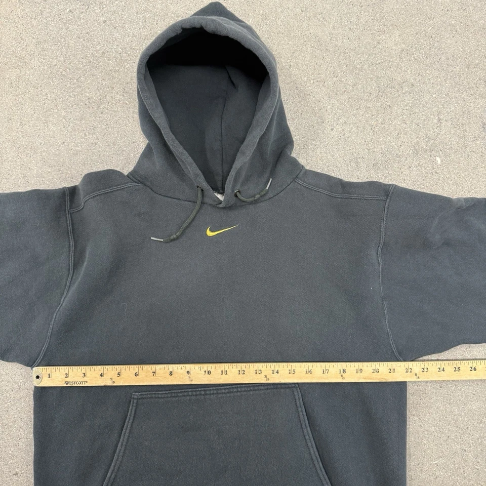 Vintage 90s Nike Center Swoosh Hoodie Jade Green Travis Scott Size Medium - Image 4 of 4